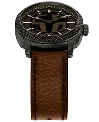 Fossil Men's Machine Big Tic Brown Leather Watch, 41mm
