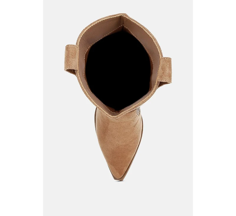 Rag & Co Rambler Rhinestones Embellished Calf Boots