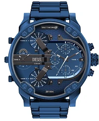 Diesel Men's Mr. Daddy 2.0 Quartz Multifunction Blue Stainless Steel Watch, 57mm