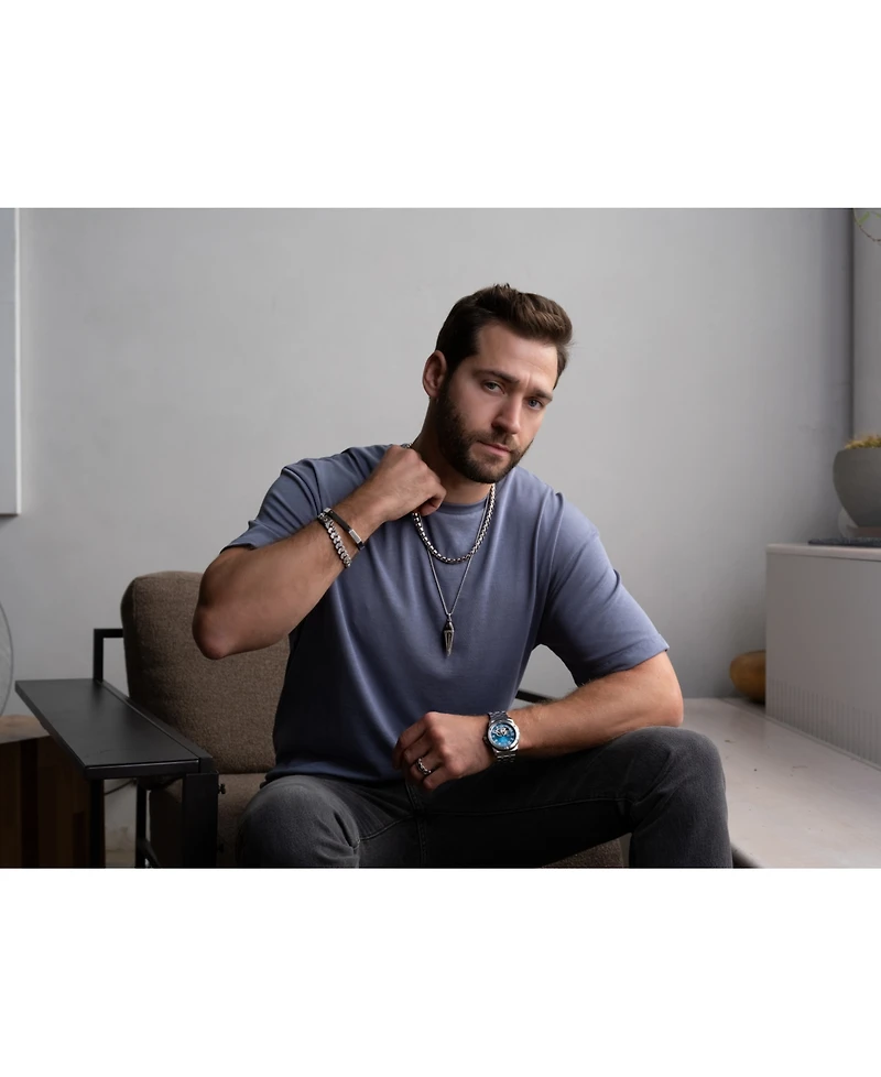 Bulova Men's Automatic Marine Star Marc Anthony Stainless Steel Bracelet Watch 45mm