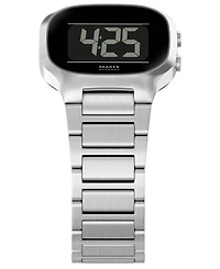 Skagen Men's Mellem Digital Lcd Silver Stainless Steel Watch, 38mm