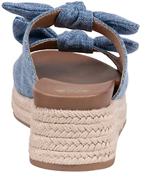 Gc Shoes Women's Cosmos Double Bow Espadrille Wedge Sandals
