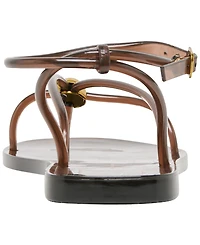 Dolce Vita Women's Kenley Vinyl Strappy Jewelry Stud Flat Sandals