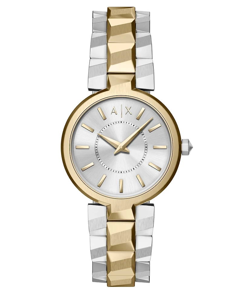 Armani Exchange Women's Quartz Two-Hand 2-Tone Stainless Steel Watch, 34mm