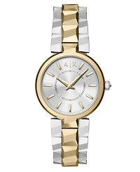 Armani Exchange Women's Quartz Two-Hand 2-Tone Stainless Steel Watch, 34mm