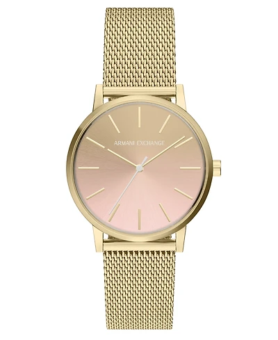 Armani Exchange Women's Quartz Three-Hand Gold Stainless Steel Watch, 36mm