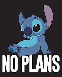 Hybrid Apparel Men's Stitch No Plans Graphic Crewneck T-Shirt