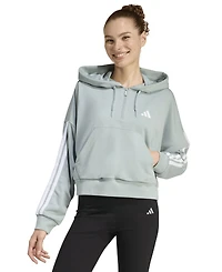 adidas Women's Essentials 3-Stripes Sportswear Quarter-Zip Hoodie