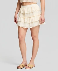 And Now This Women's Chiffon Lace Mini Skirt, Macy's Exclusive