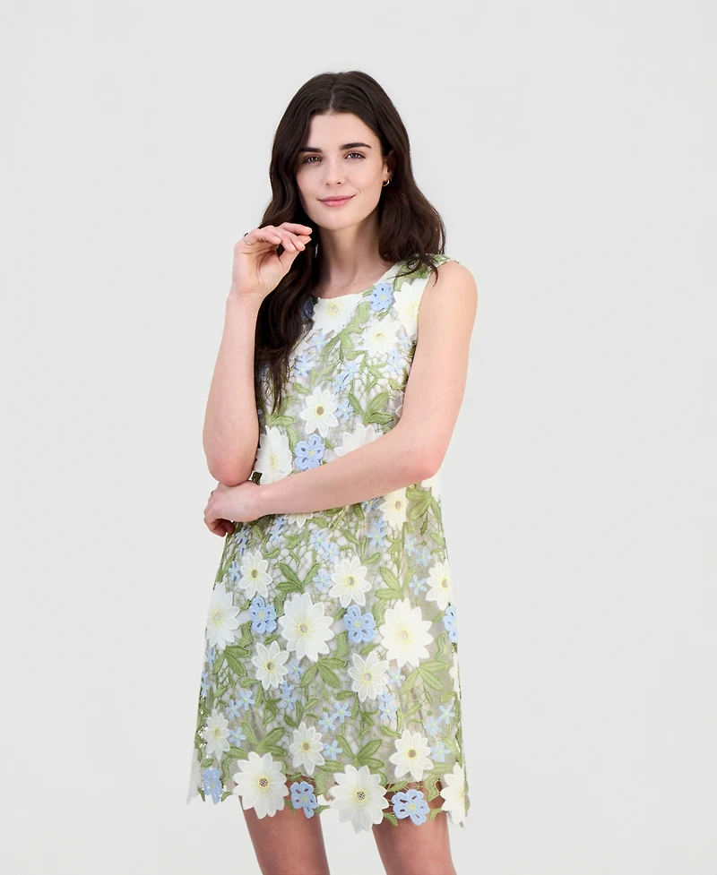 Sam Edelman Women's Embroidered Sleeveless Sheath Dress