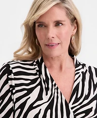 Jm Collection Plus Lush V-Neck Top, Macy's Exclusive