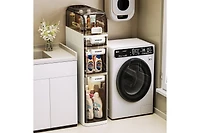 Homfan 4 Tier 30.7" h Bathroom Storage Cabinet, Slim Floor Cabinet for Living Room Bedroom