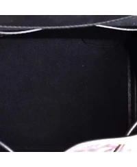 Pre-Owned Salvatore Ferragamo Mini Gancini Flap Drawstring Backpack Printed Gancini Nylon and Leather