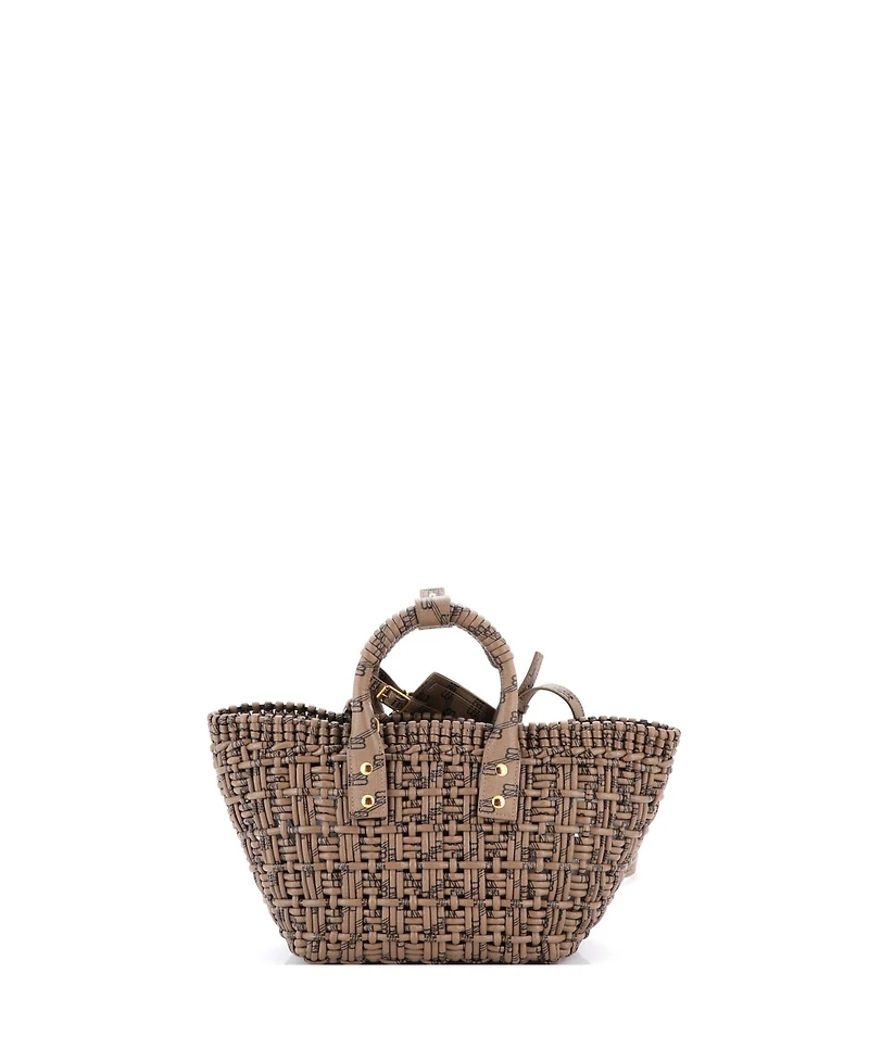 Pre-Owned Balenciaga Xs Bistro Panier Bag Bb Monogram Coated Canvas