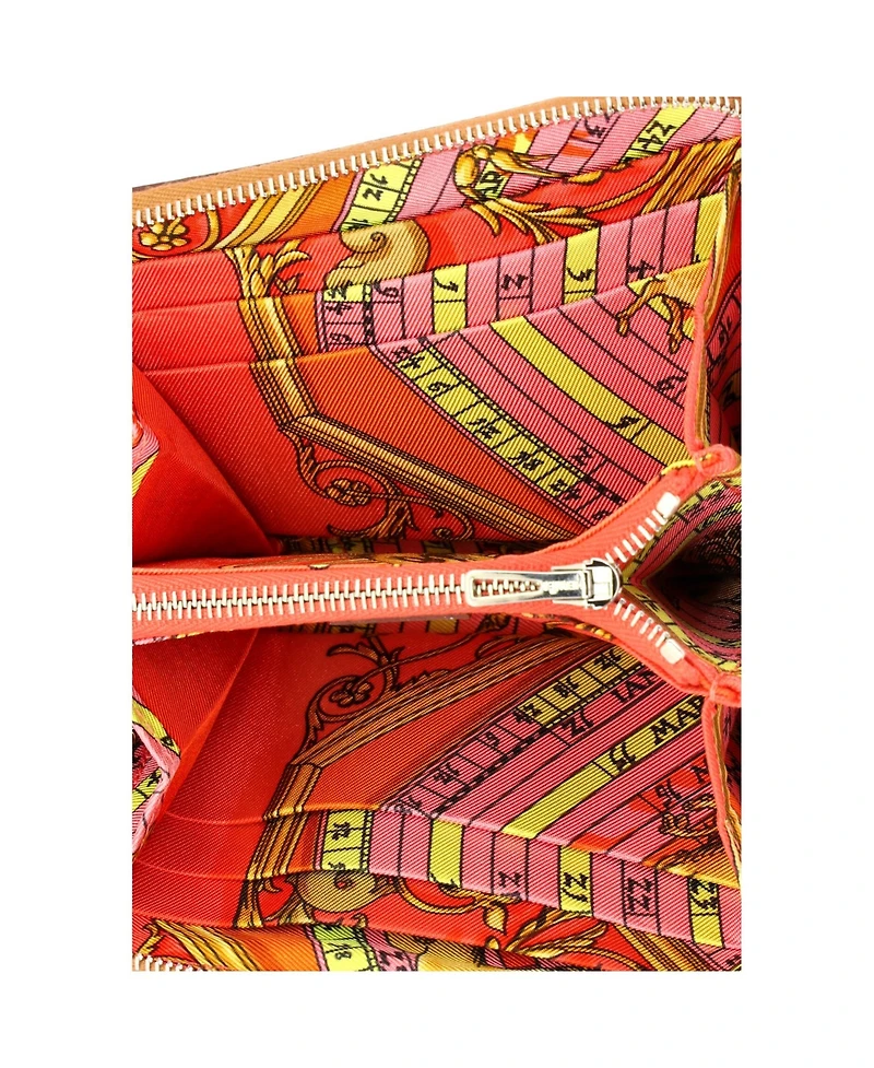 Pre-Owned HERMES Compact Zipengo Chaine d'Ancre Card Holder Leather