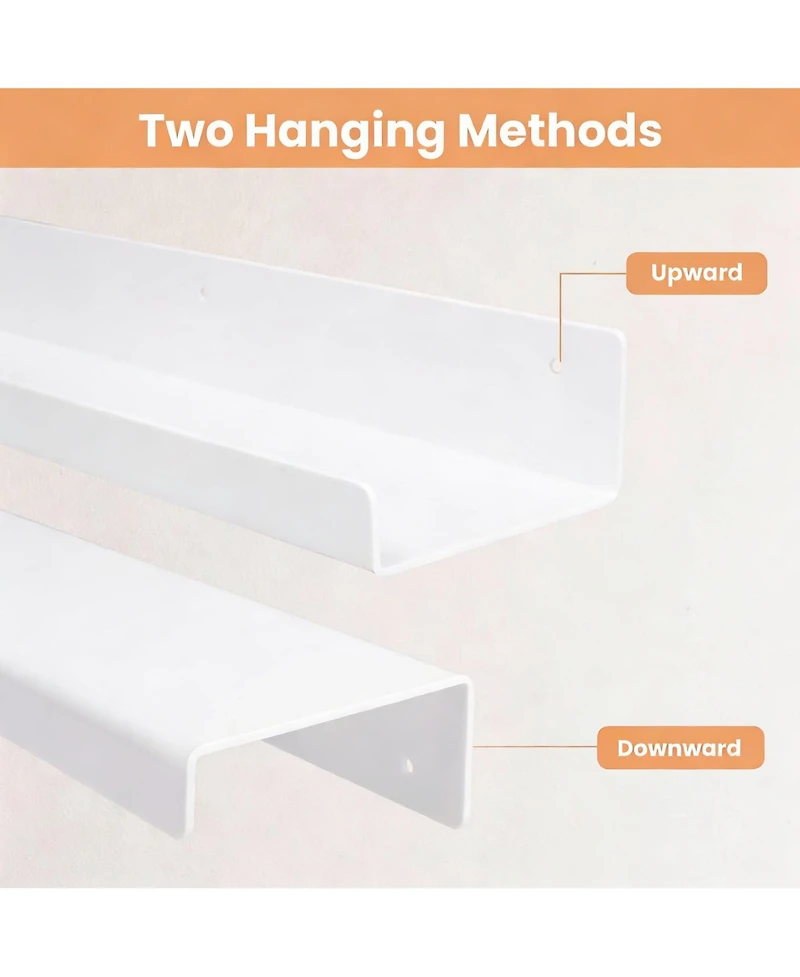 Yigii 4 Pack Acrylic Wall Shelves