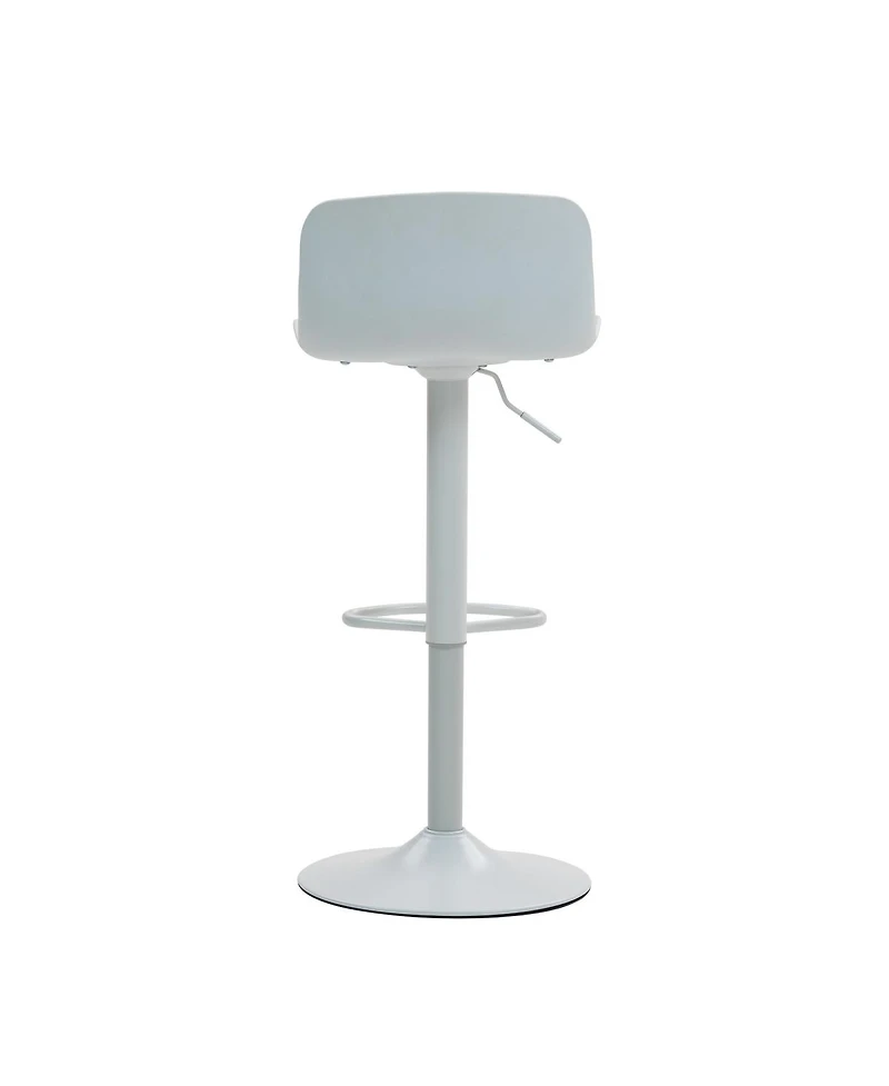 Streamdale Furniture Modern Pu Leather Adjustable Swivel Bar Stools (Set of 2) - White