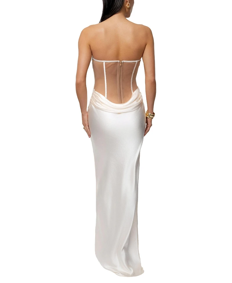 Jluxlabel Women's Regal Rising Satin Maxi Dress