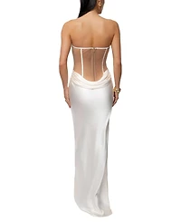 Jluxlabel Women's Regal Rising Satin Maxi Dress