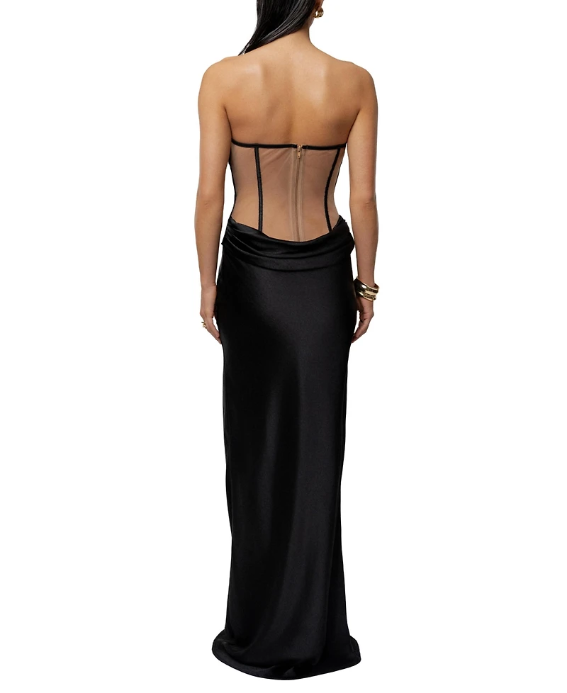 Jluxlabel Women's Regal Rising Satin Maxi Dress