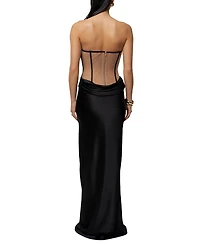 Jluxlabel Women's Regal Rising Satin Maxi Dress