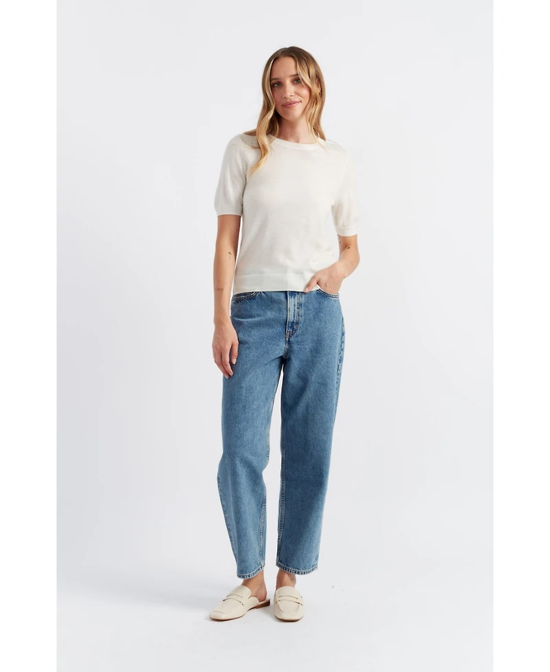 Chinti & Parker Women's Pure Merino Wool Short Sleeve Tee