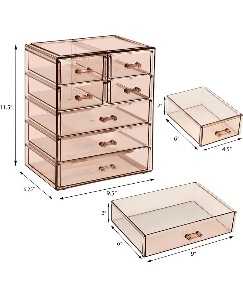 Sorbus 7 Drawer Acrylic Makeup Organizer Case for Cosmetics, and Jewelry