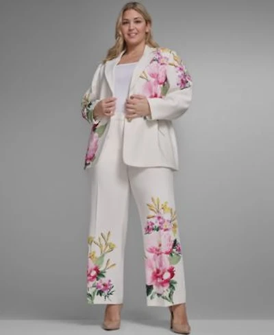 Karl Lagerfeld Paris Placed Floral Blazer Pant