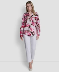 Dkny Women's Printed Long-Sleeve Shirt