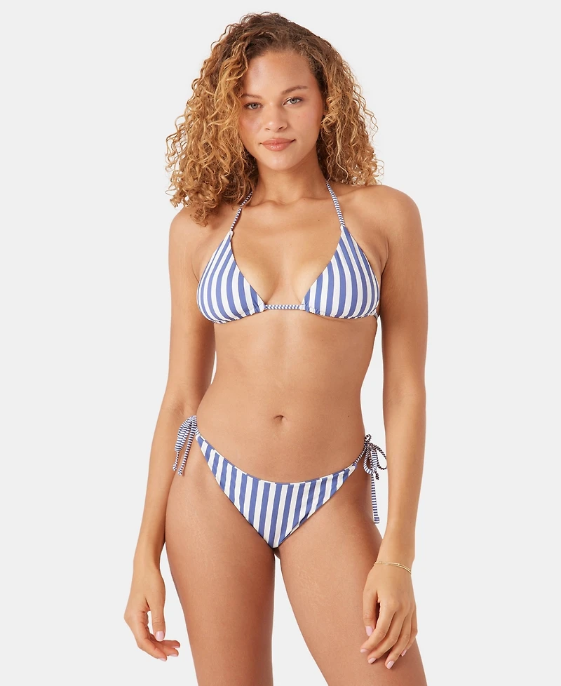 Roxy Women's Stripe Out Reversible Tiki Triangle Top