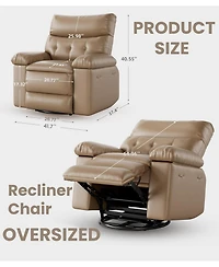 gaomon 27'' Oversized Massage Recliner Chair for Adults, Lounge with Vibrating and Heating
