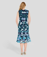 Tahari Asl Women's Scoop Neck Sleeveless Dress