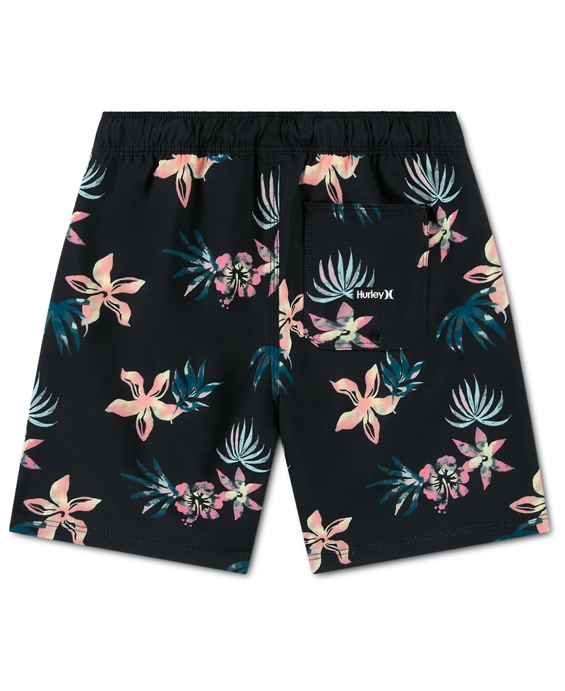 Hurley Boys' 8-18 Floral Pull-On Swim Trunks