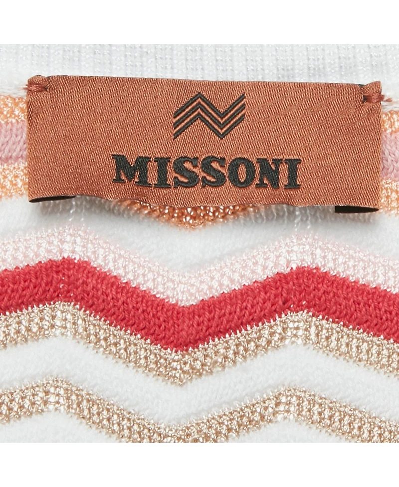 Pre-Owned Missoni Women's Pink Zig-Zag Knit Sleeveless Mini Dress