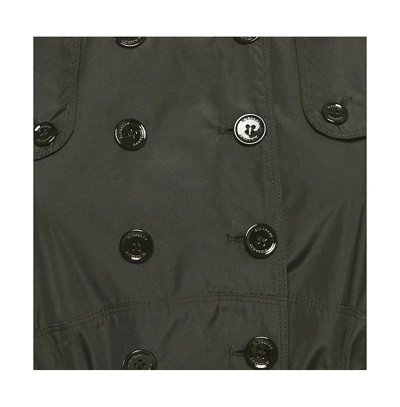 Pre-Owned Burberry Women's London Black Crepe Double Breasted Short Dress