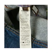 Pre-Owned Roberto Cavalli Women's Blue Denim Embellished Bustier Mini Dress