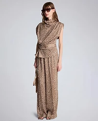 Kenneth Cole Women's Polka Dot Mid-Rise Trousers