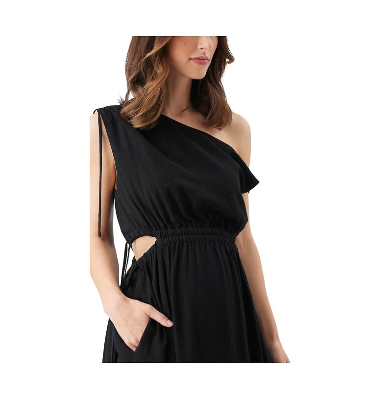 Ripe Maternity Presley Off Shoulder Dress Black
