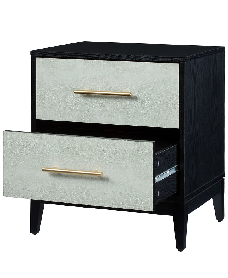Sango 22.40" Wood Shagreen 2-Drawer Nightstand