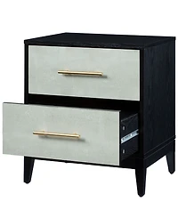 Sango 22.40" Wood Shagreen 2-Drawer Nightstand