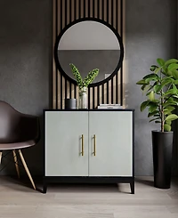 Sango 29.33" Wood Shagreen 2-Door Cabinet