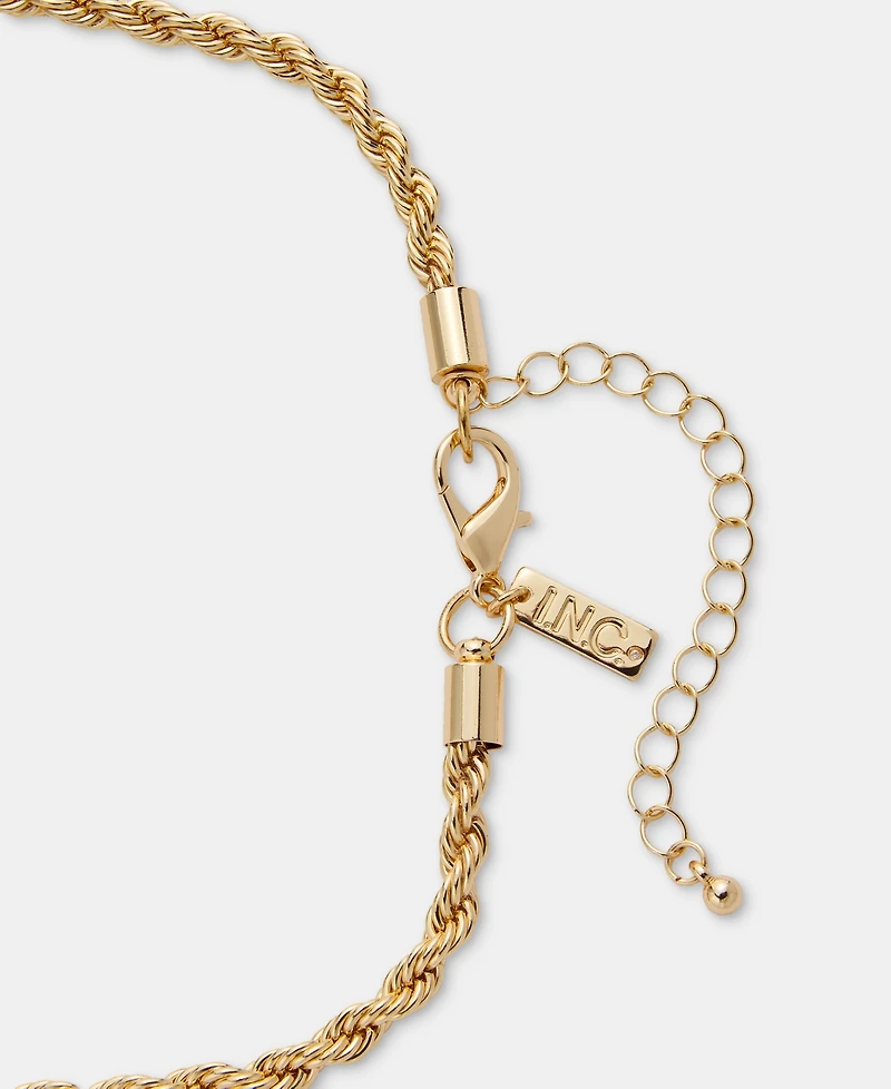 I.n.c. International Concepts Pave Triple Circle Pendant Necklace, 28-1/2" + 3" extender, Macy's Exclusive