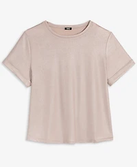 I.n.c. International Concepts Plus Metallic Foiled T-Shirt, Exclusively at Macy's