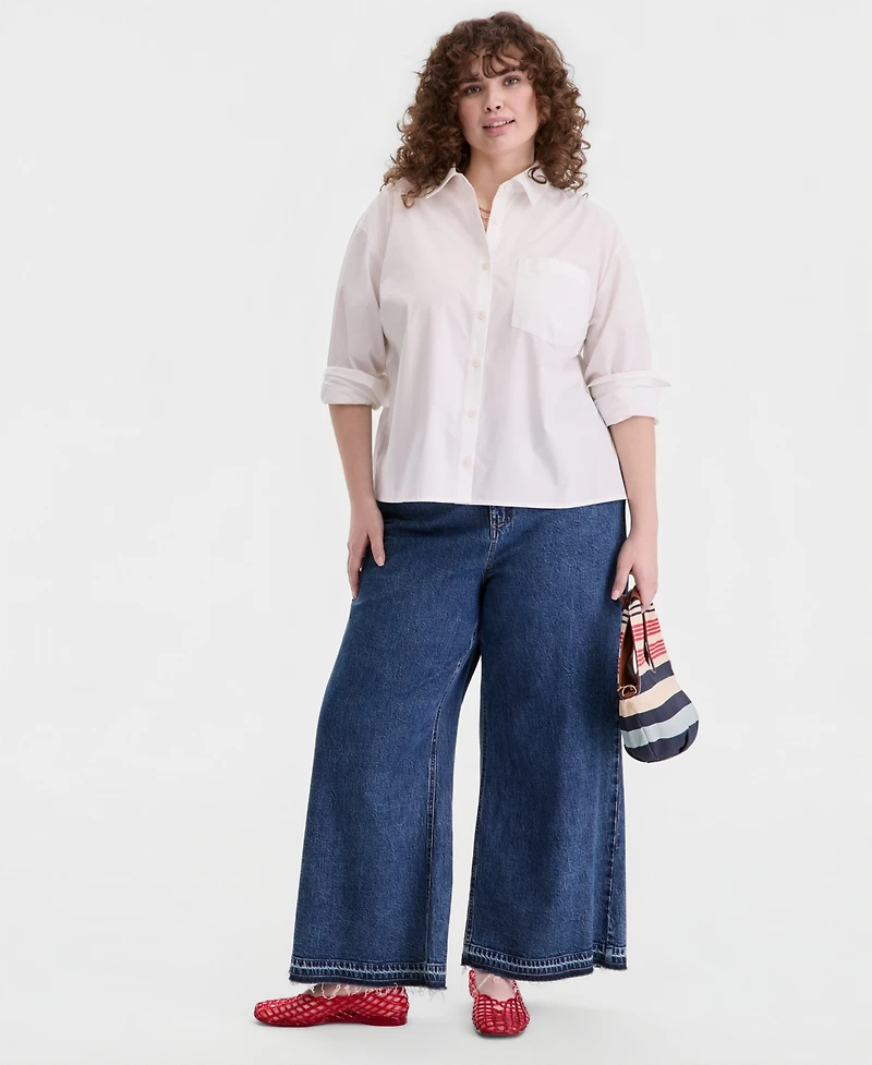 On 34th Trendy Plus Button-Front Shirt, Macy's Exclusive