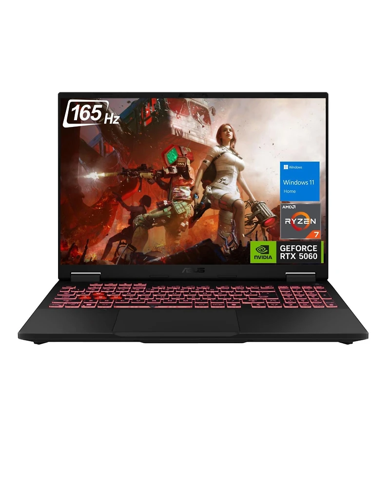 Asus Tuf A16 16" Gaming Traditional Laptop Amd Ryzen 7 260 16GB Ram Nvidia GeForce Rtx 5060 512GB Ssd Storage Windows 11 Home Fhd+ 165Hz - Grey