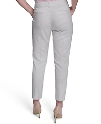 Tommy Hilfiger Women's Slim Fit Pinstripe Mid Rise Pants