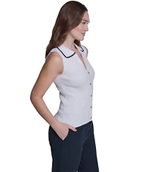 Tommy Hilfiger Women's Sleeveless Collared Sweater