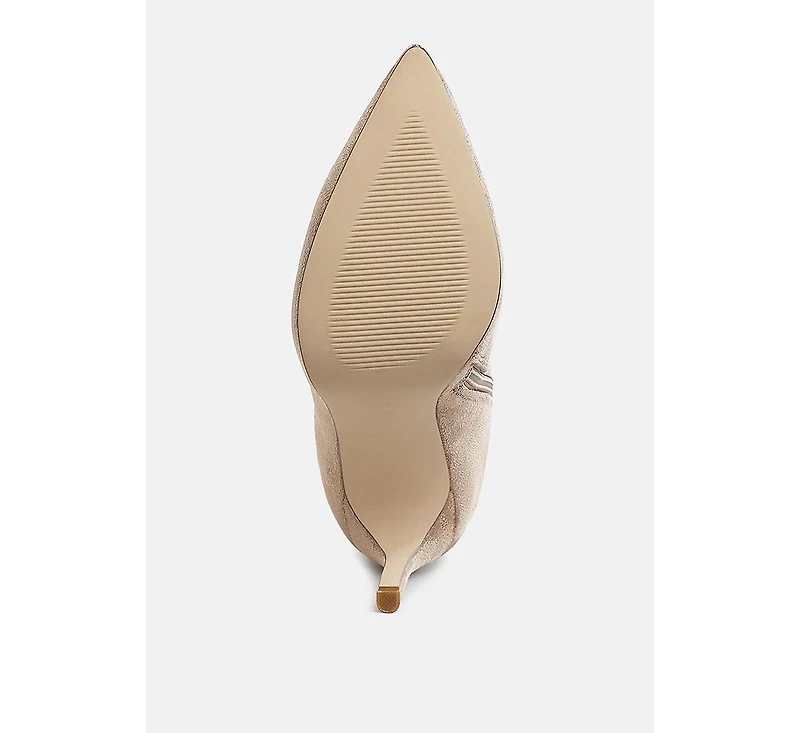 Becks Rhinestone Patterned Calf Boots