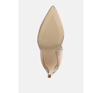 Becks Rhinestone Patterned Calf Boots