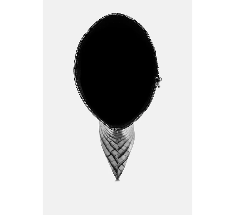 Bass Head Croco Metallic Long Boots